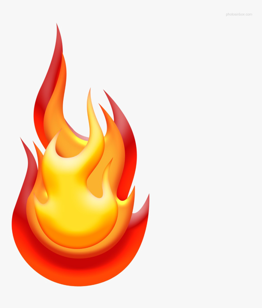 Flame Png Clipart - Fire Cartoon White Background, Transparent Png, Free Download