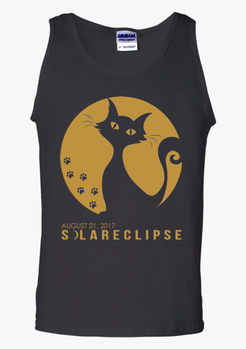 Solare Clipse Funny Cat T-shirts Customcat - Active Tank, HD Png Download, Free Download