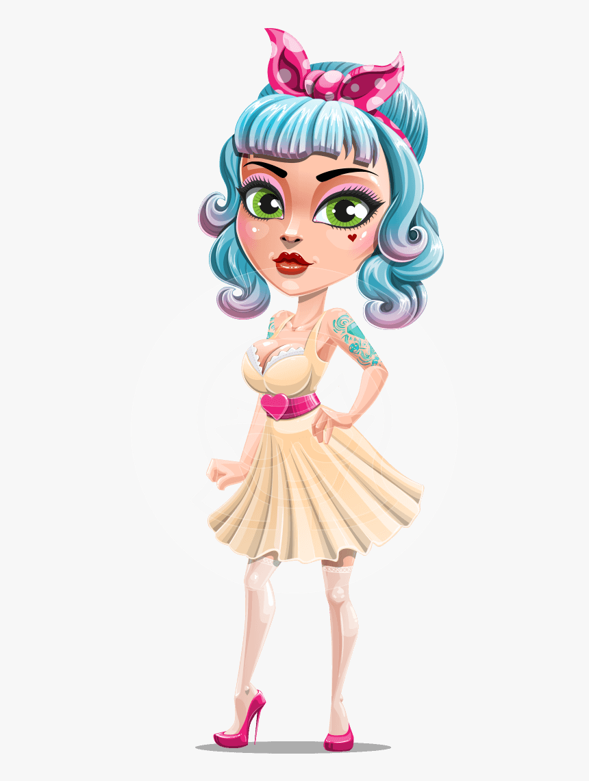 Minty Curl The Sexy Pinup Girl - Graphicmama Sexy Vecotr, HD Png Download, Free Download