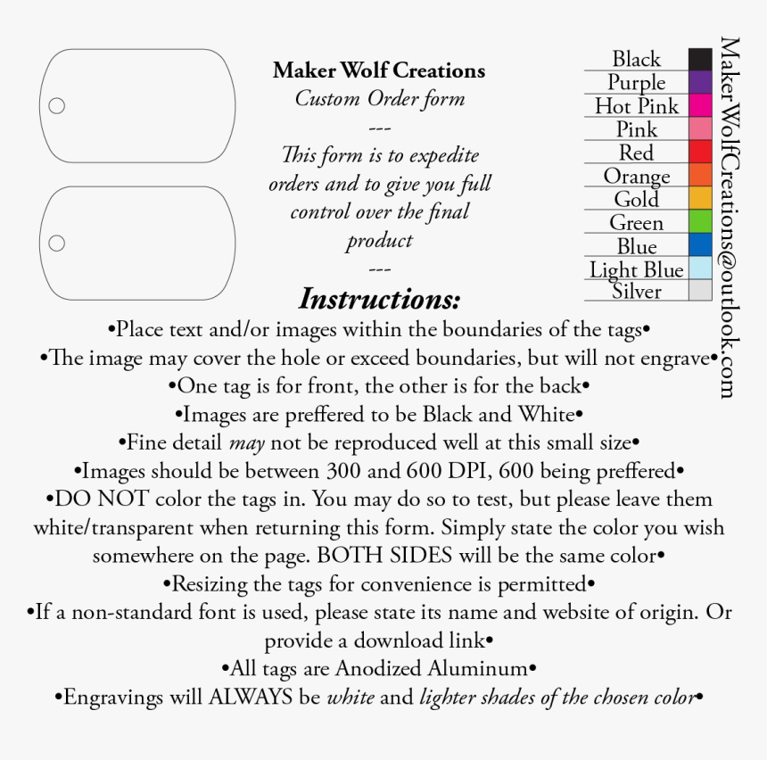 Custom Dog Tag Order Form - Mental Research Institute, HD Png Download, Free Download