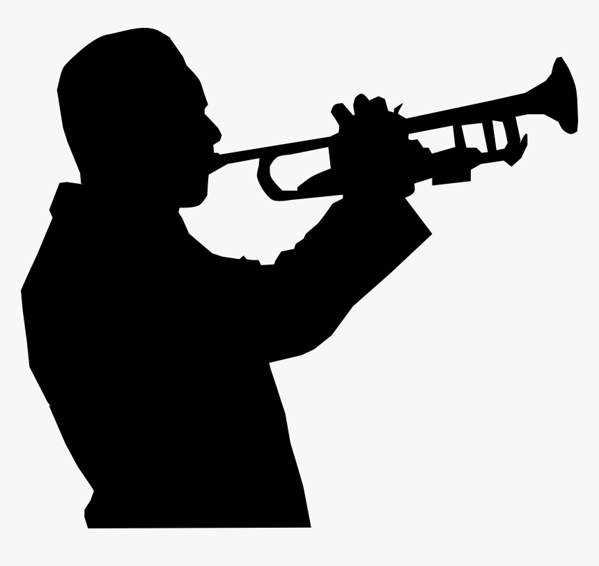 Clarinet Clipart Silhouette - Trumpet Player Clipart, HD Png Download, Free Download