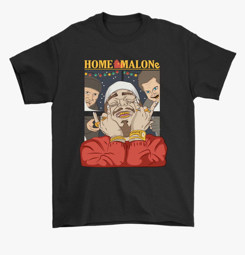 Home Malone Home Alone By Post Malone Christmas Shirts - Merry Christmas Home Malone, HD Png Download, Free Download