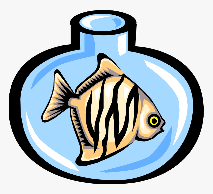 Vector Illustration Of Tropical Striped Fish In Fish - Coral Reef Fish, HD Png Download, Free Download