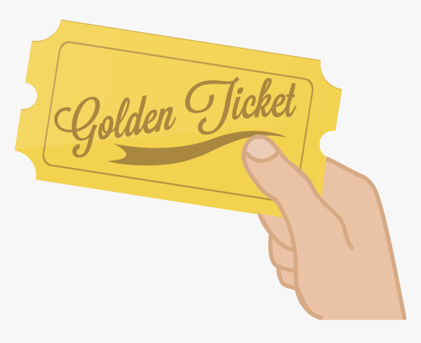 Golden Ticket In Hand, HD Png Download, Free Download