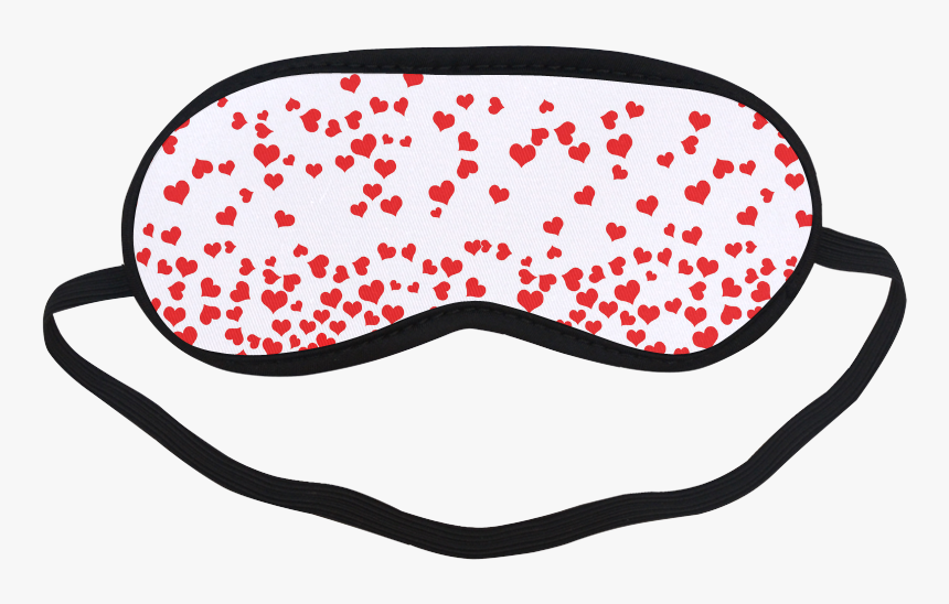 Red Falling Hearts On Pink Sleeping Mask - Rainbow Sleep Mask, HD Png Download, Free Download