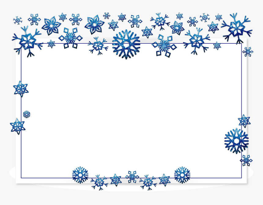 Christmas Borders Silver And Blue, HD Png Download, Free Download