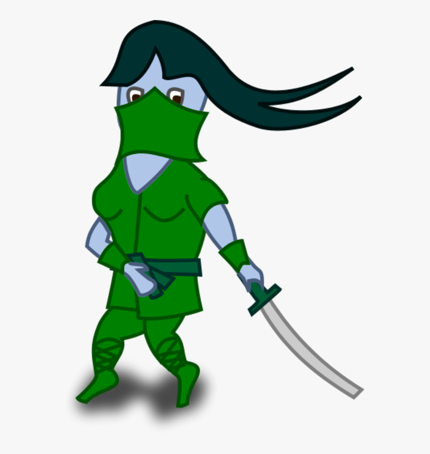 Ninja Holding Sword And Covering His Face - Ninja Clip Art, HD Png Download, Free Download