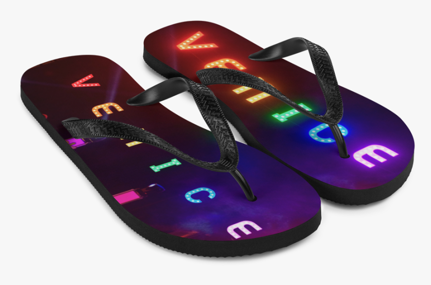 Double Rainbow Flip Flops Featuring The Venice Pride - Flip-flops, HD Png Download, Free Download