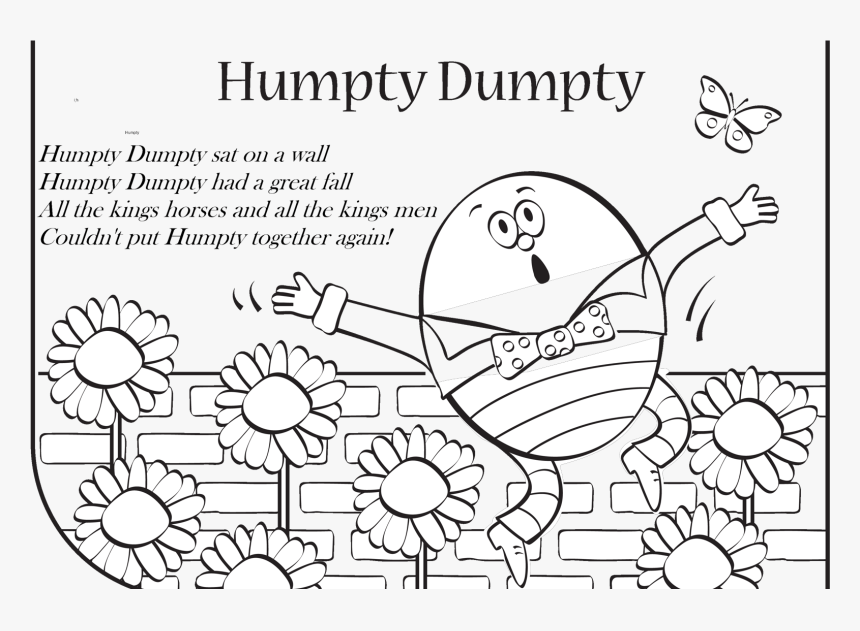 Humpty Dumpty Clipart Broken - Humpty Dumpty To Color, HD Png Download ...