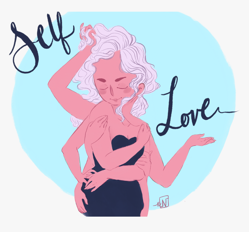 Self Love - Woman Self Love Cartoon, HD Png Download, Free Download