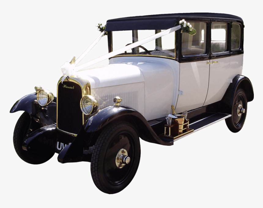 White Vintage Cars - Vintage Wedding Car Png, Transparent Png, Free Download