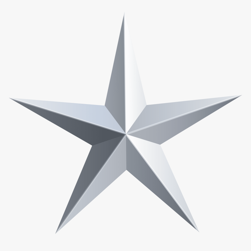 Silver Star Transparent Png Clip Art - Transparent Background Gold Star, Png Download, Free Download