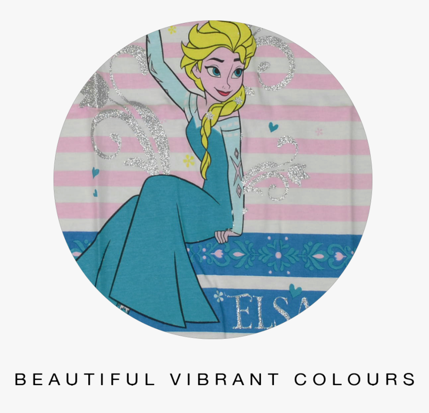 Disney Frozen Elsa Girls Night Dress 100% Cotton Lovely - Illustration, HD Png Download, Free Download