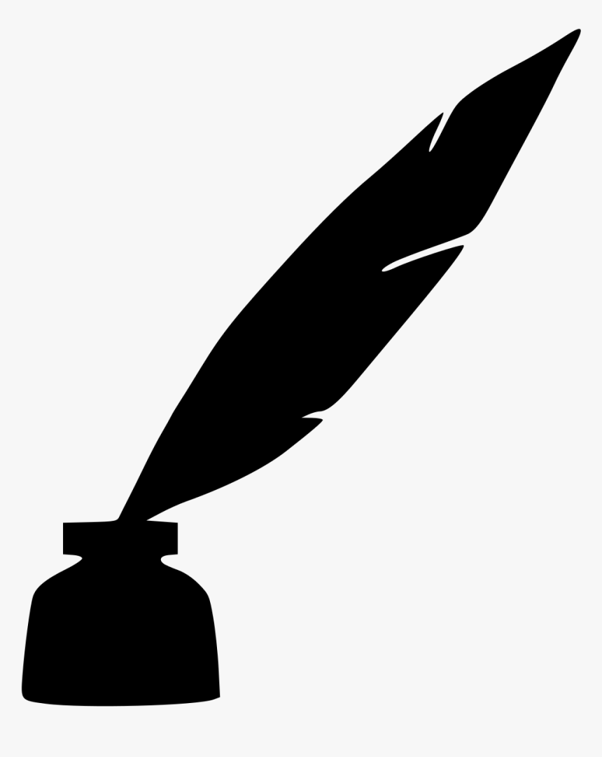 Quill And Ink Silhouette, HD Png Download, Free Download