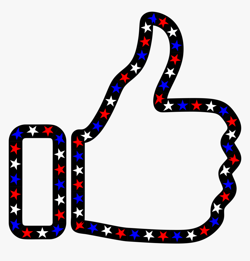 This Free Icons Png Design Of Red White Blue Thumbs - Red White And Blue Thumbs Up, Transparent Png, Free Download