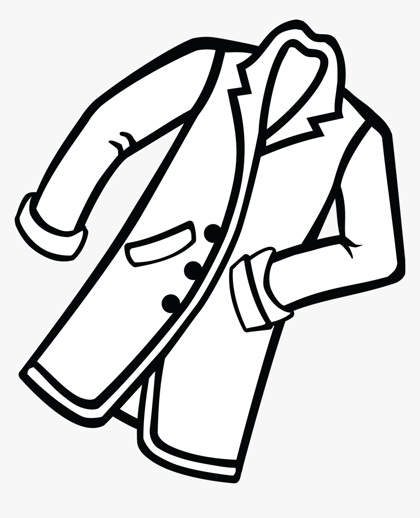 Coat Clipart Black And White, HD Png 