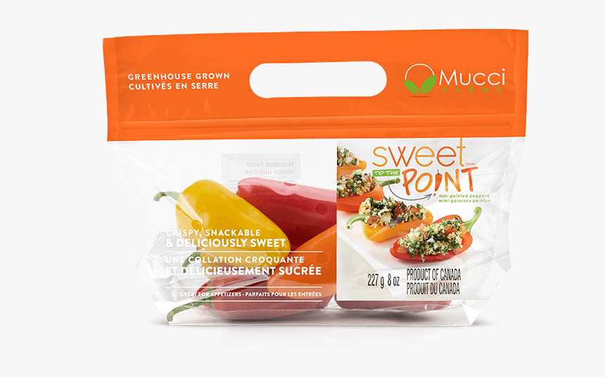 Sweet Point 8oz Bag - Mucci Farms Sweet Point Peppers, HD Png Download, Free Download