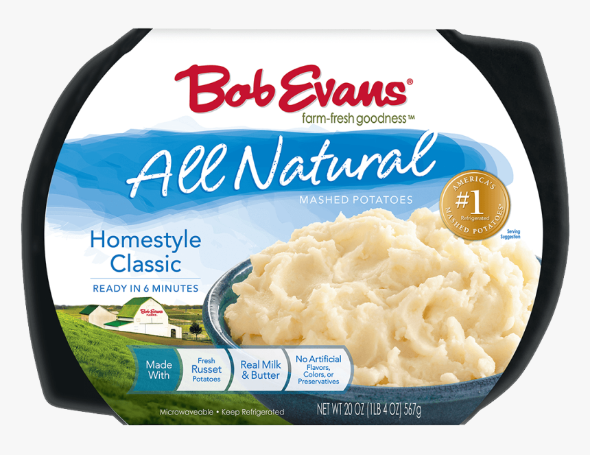 Bob Evans Natural Homestyle Classic Mashed Potatoes - Bob Evans Mashed Potatoes Homestyle, HD Png Download, Free Download