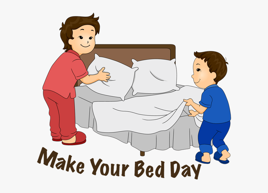 He made his bed. Make the Bed PNG.