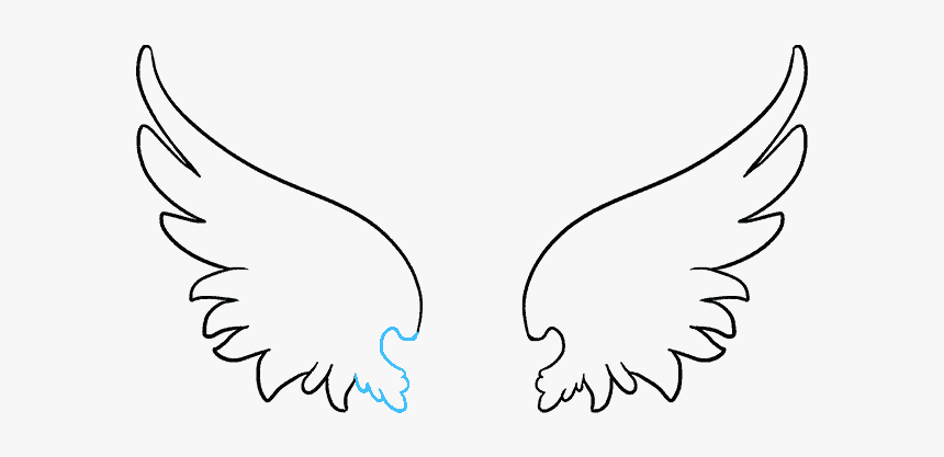 Angel Wings Clipart Sketch - Angel Wings Drawing, HD Png Download, Free Download