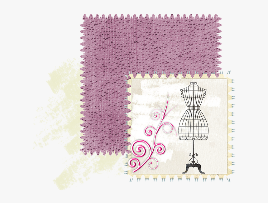 Tag, Dress Form, Sewing, Pink, Scrapbook, Design, Paper, HD Png Download, Free Download