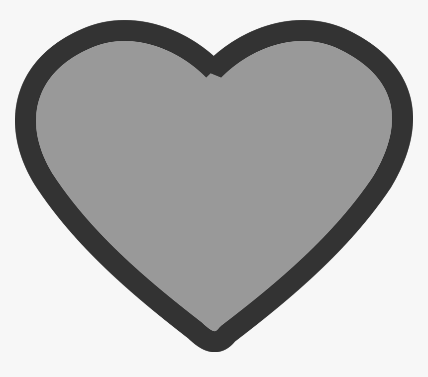 Grey Hart Icon Free Picture - Grey Hart, HD Png Download, Free Download