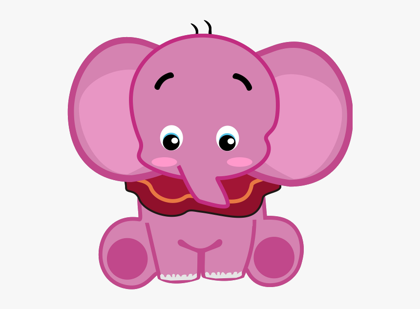 Free Download Elephants Clipart Seeing Pink Elephants - Con Voi Hoạt Hình Màu Hồng, HD Png Download, Free Download