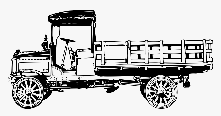 Big Image Png - Vintage Trucks In Black And White, Transparent Png, Free Download