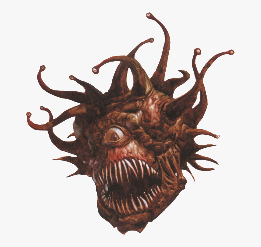 Demon,horn,fictional Creature,anglerfish - Dungeons And Dragons Beholder, HD Png Download, Free Download