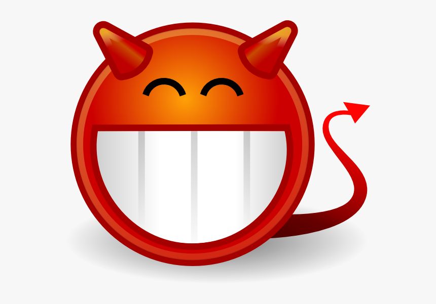 Horn Clipart Devilish - Devil Smiley Face, HD Png Download, Free Download