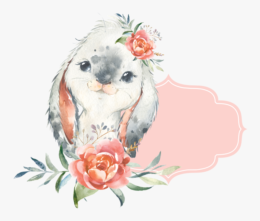 Watercolor Bunny Painting, HD Png Download, Free Download