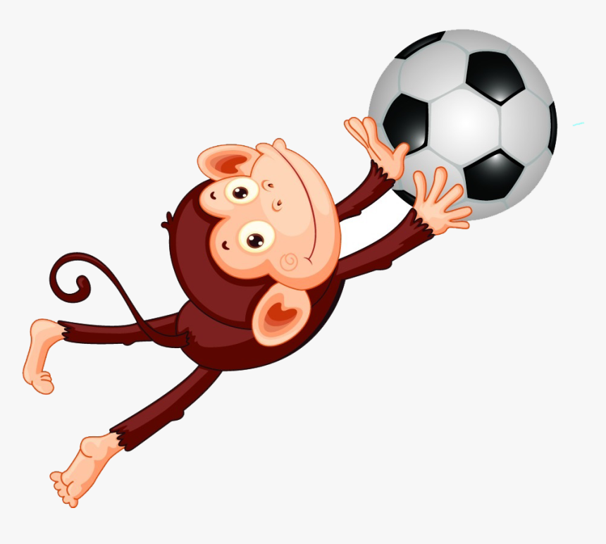 Monkey football. Обезьяна с мячиком. Обезьяна спорт. Футбол клипарт. Мультяшные обезьянки.