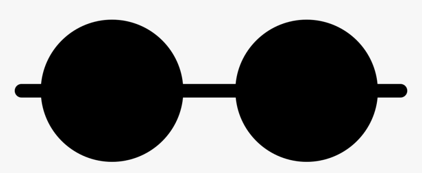 Horizontal Line With Two Black Dots Comments - Round Sunglasses Clipart Png, Transparent Png, Free Download