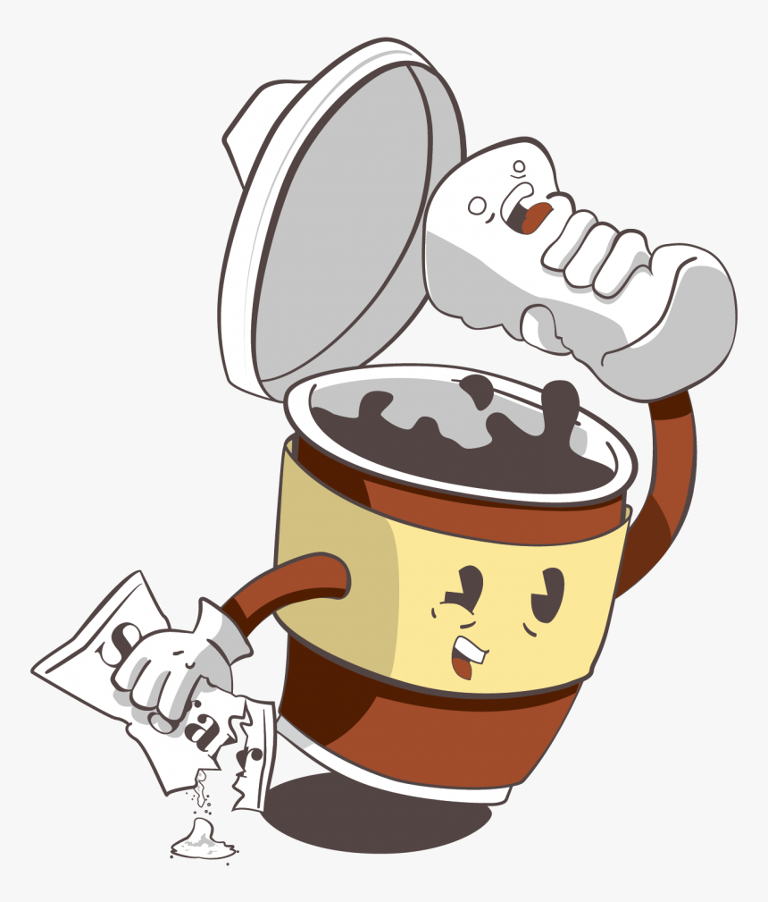 Coffe Drawing Cartoon - Cartoon, HD Png Download, Free Download