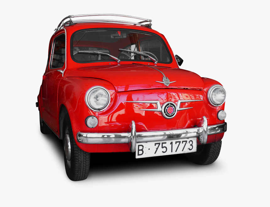 Car, Vintage, Old, Seat 600, Minicar - Car, HD Png Download, Free Download