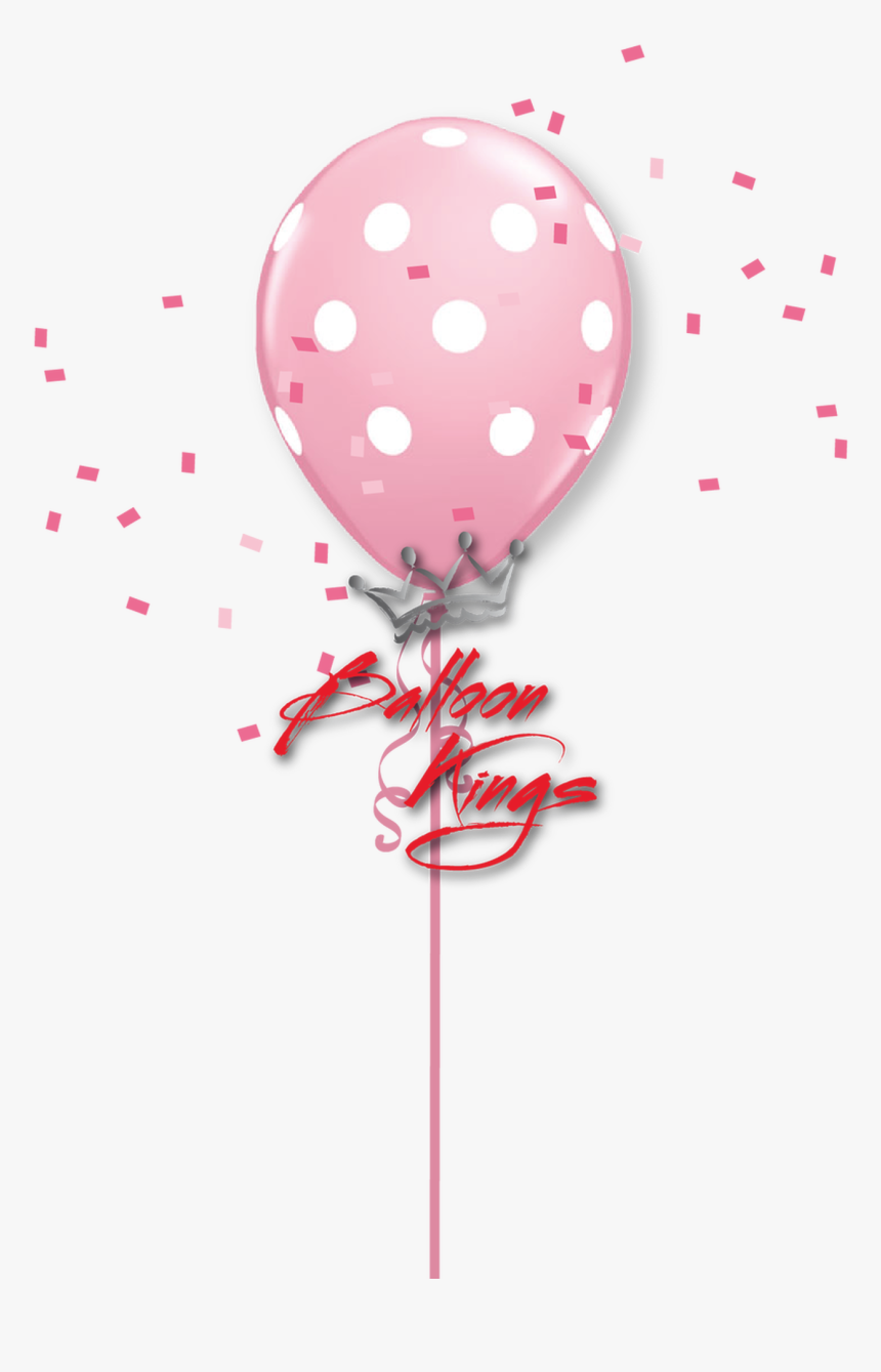 11in Pink Polka Dots - Transparent Blue Baby Balloon, HD Png Download, Free Download