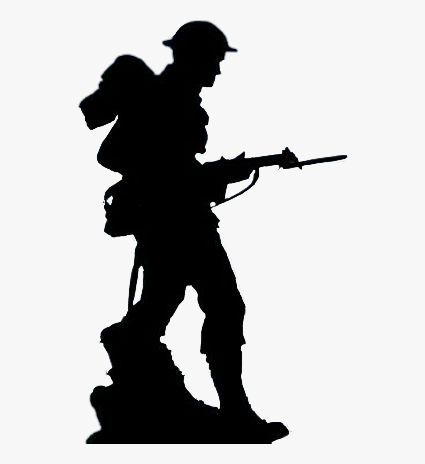 Transparent Soldier Silhouette Png - Silhouette Of A Ww1 Soldier, Png ...