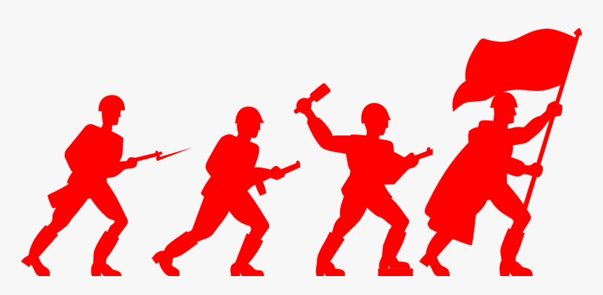 Standing,human Behavior,silhouette - Red Soldier Clipart, HD Png Download, Free Download