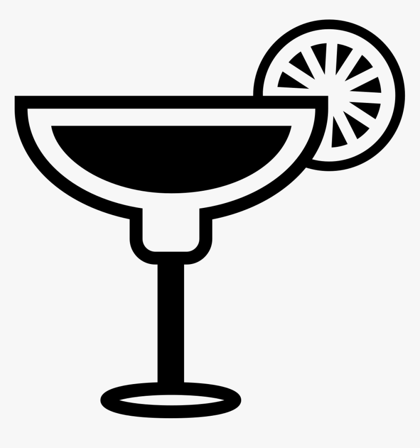Cocktail Glass With Lemon Slice On The Border Comments - Margarita Glass Icon, HD Png Download, Free Download