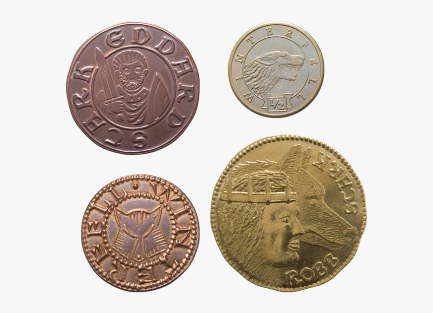 House Stark Set Of Four Coins - Game Of Thrones Coins, HD Png Download, Free Download