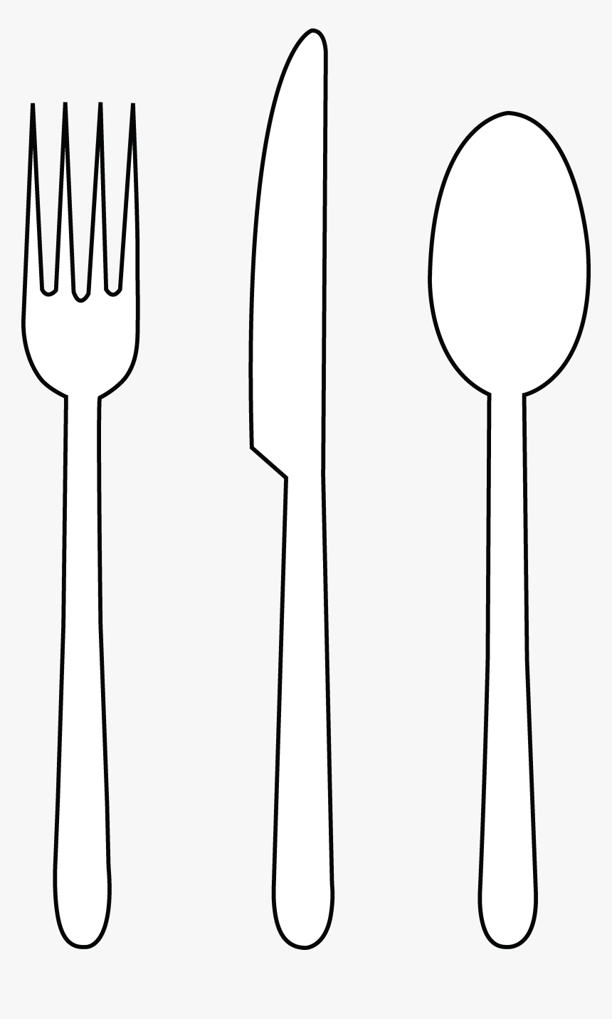 Spoon And Fork Clipart Black And White, HD Png Download, Free Download