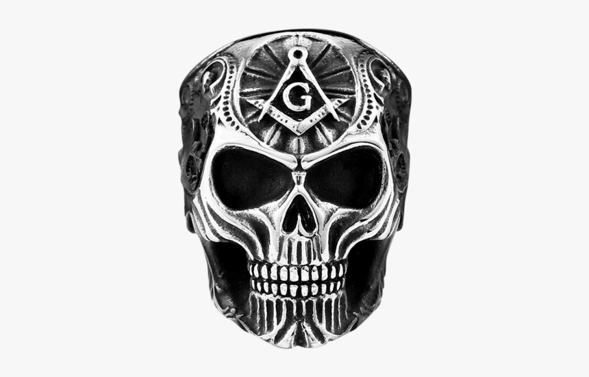 Badass Jewelry Jewellery Masonic Biker Skull Ring - Badass Ring Png, Transparent Png, Free Download