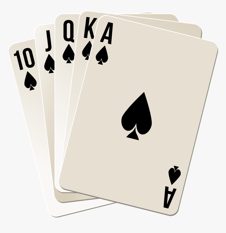 Poker Clipart Poker Hand - Poker Royal Flush Cards Png, Transparent Png, Free Download