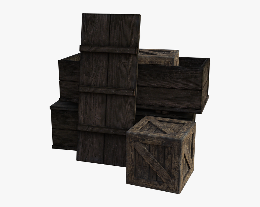 flat wooden crates