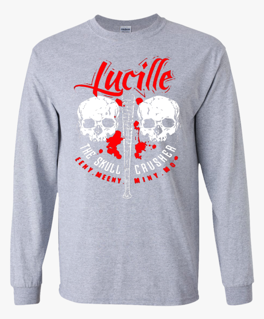 Lucille Skull Crusher T-shirt Walking The Dead Sweatshirt - Long-sleeved T-shirt, HD Png Download, Free Download