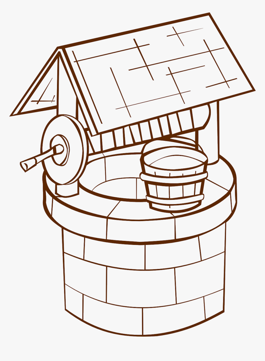 Line Art,angle,area - Wishing Well, HD Png Download, Free Download