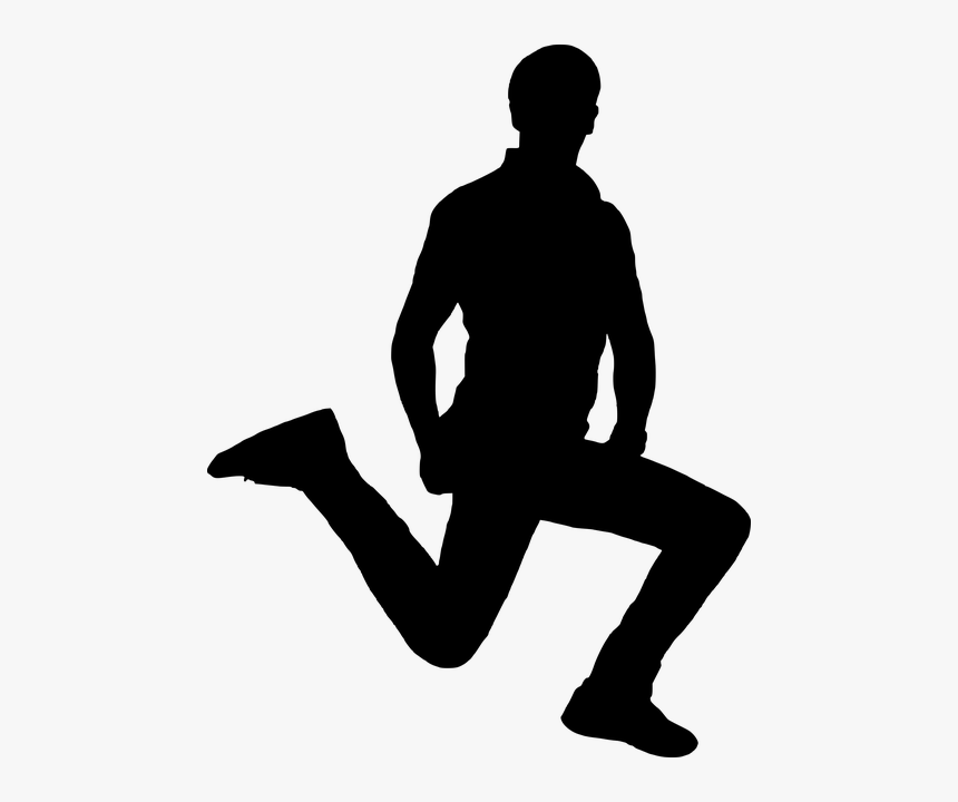 Silhouette, Man, Jumping, Hurry Up, Young, Guy, Speed - Ombre Humaine Png, Transparent Png, Free Download