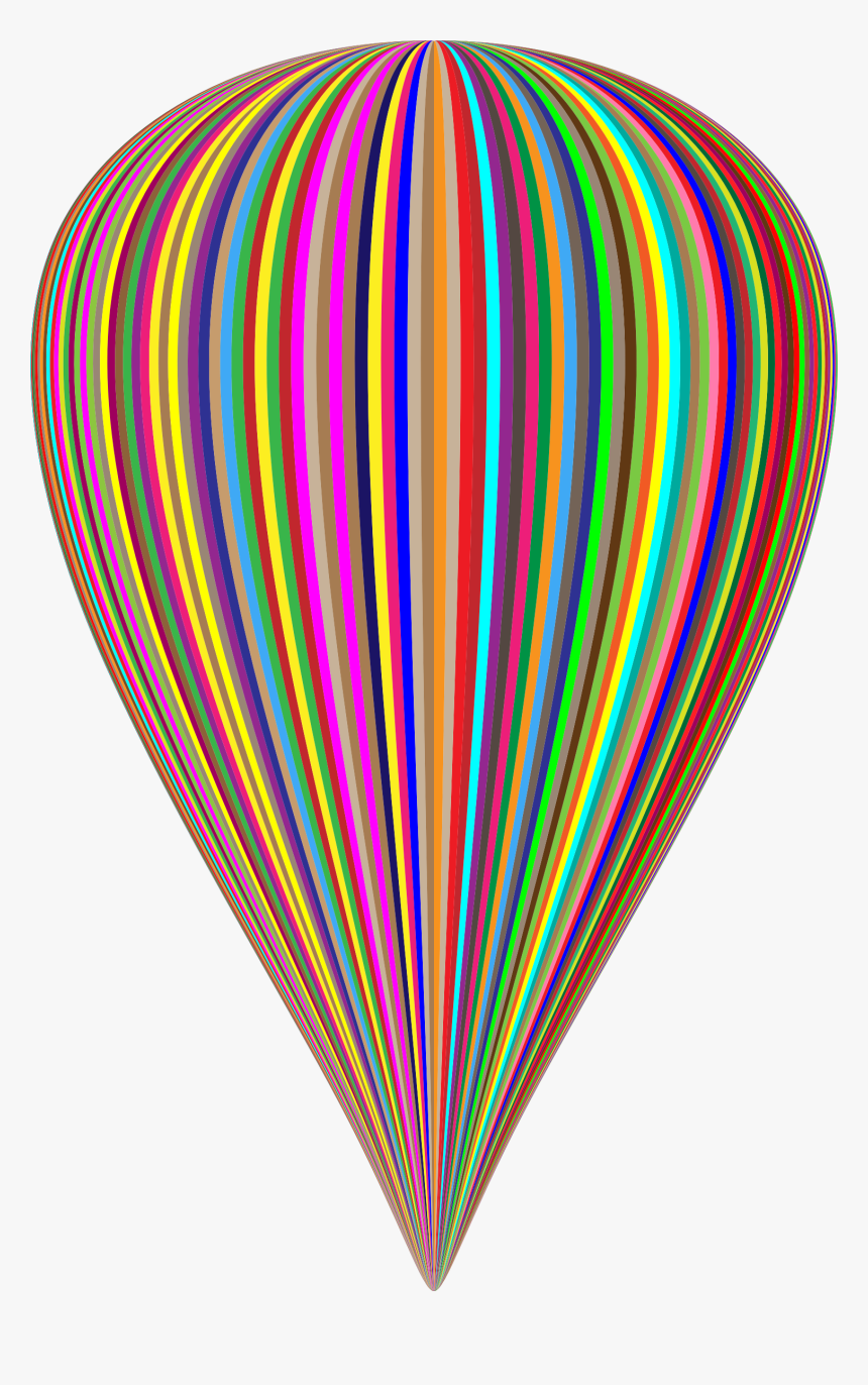 Colorful Striped Balloon Clip Arts - Balloon, HD Png Download, Free Download