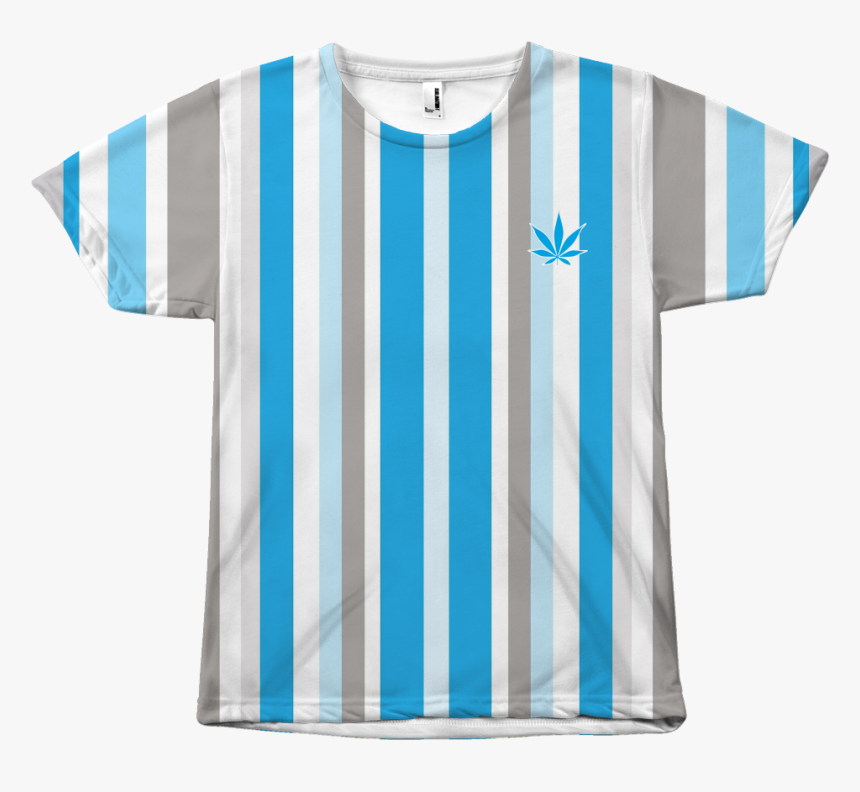 Vertical Striped Marijuana All Over Tees - Active Shirt, HD Png Download, Free Download