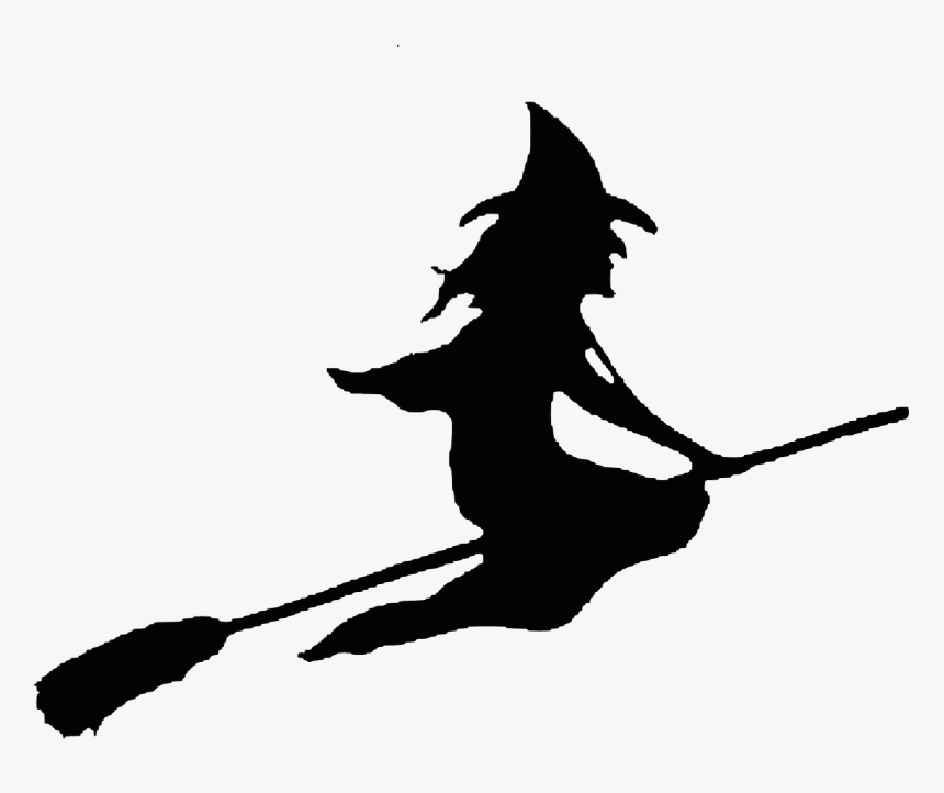 Halloween Witch On A Broom, HD Png Download, Free Download